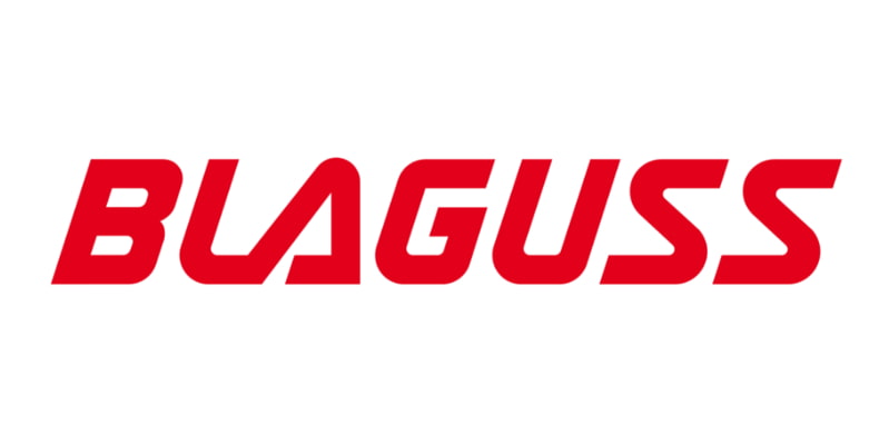 Blaguss Logo rote Schrift kursiv