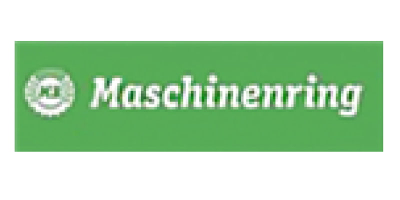 Maschinenring Logo weiß auf grünem Hintergrund