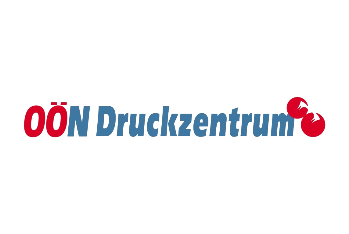 OÖN Druckzentrum Logo rot und blau