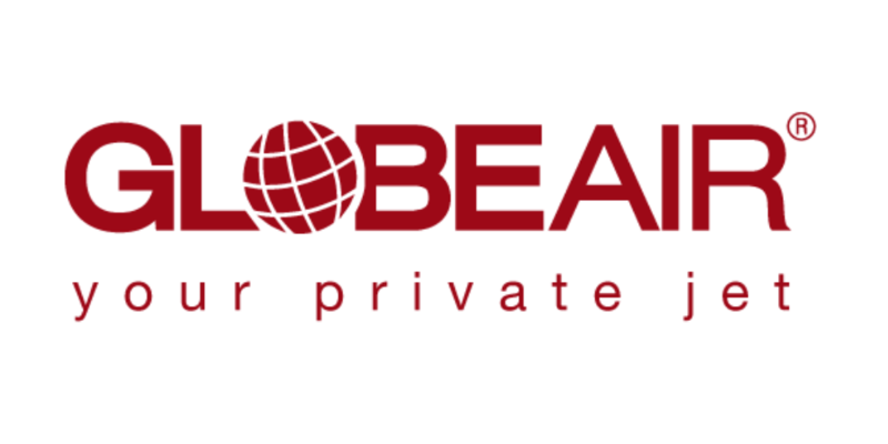 Globe Air Logo rot mit Globus