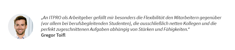 Zitat von Gregor Toifl mit weißem Hintergrund
