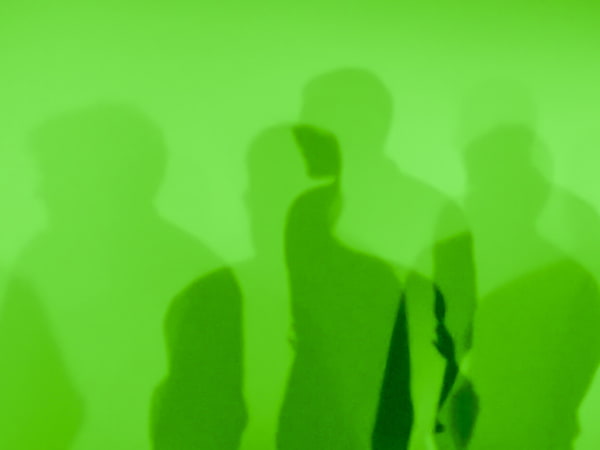 grünes Bild mit Schatten