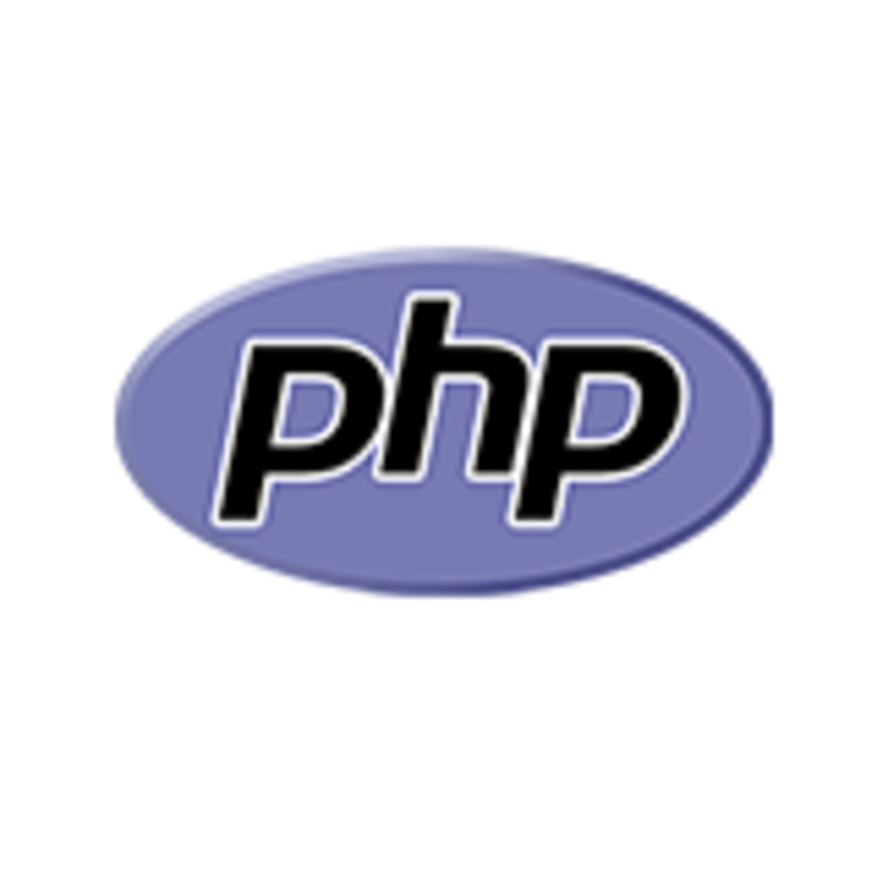 php Logo schwarz auf blauem Oval