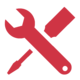 rotes Werkzeug Icon